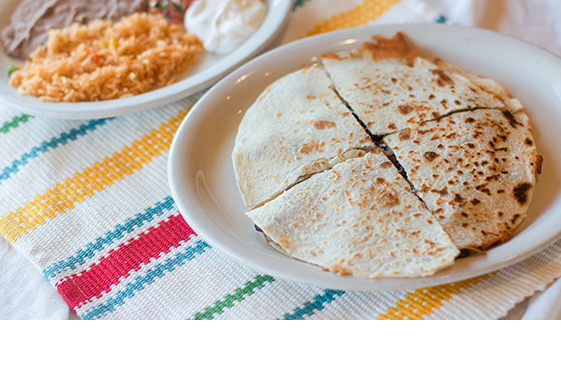 Chicken Quesadilla plate